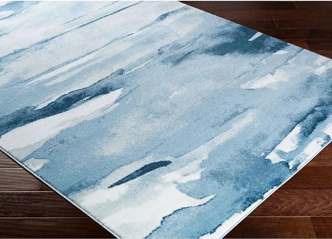 Nirvana Blue 5' X 8' Area Rug NVA3033 5276 - Soft Modern Living Room Carpet for Bedroom & Home Decor