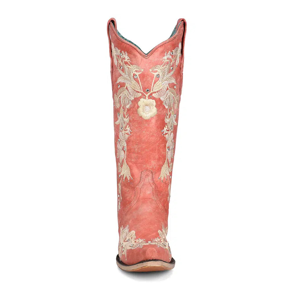 A4238 Women's Western Cowgirl Leather Boots - Corral Coral Style for Rodeo, Country Dancing & Cowgirl Fashion