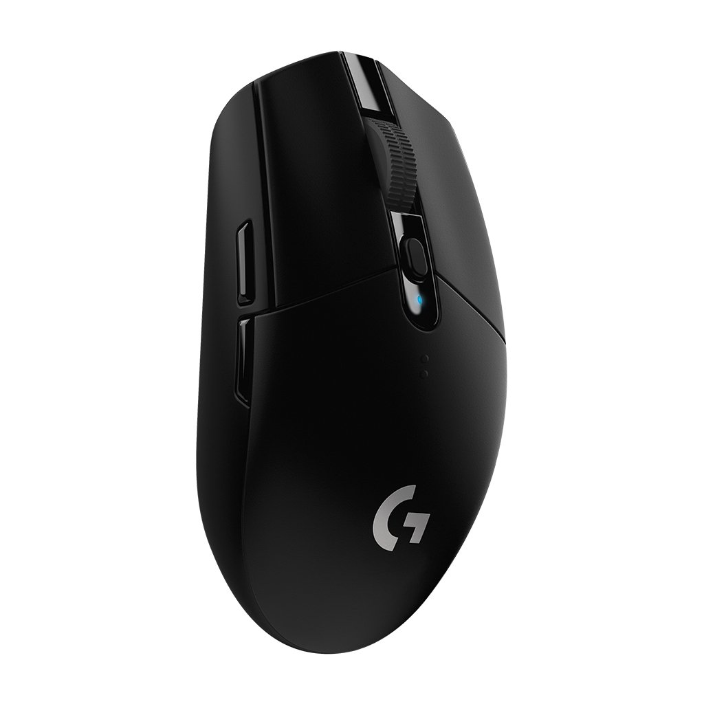 Logitech G305 Wireless Gaming Mouse - HERO Sensor - EU Version - Black | SteelSeries QcK Gaming Mouse Pad - 320mm x 270mm x 2mm - Cloth Surface - Rubber Base - Black - Perfect for PC & Console Gaming Setup