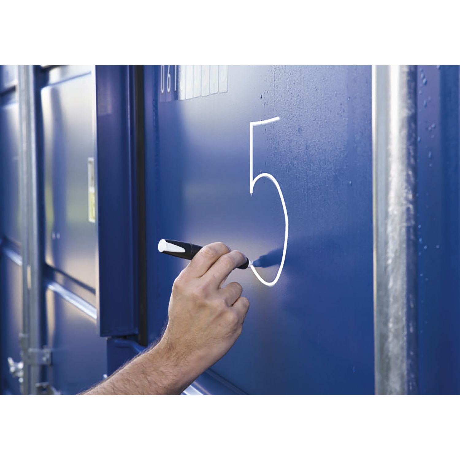 Pica Visor Industrial Permanent Marker - Red Ink, Waterproof & Fade-Resistant for Construction, Warehouse & Outdoor Use