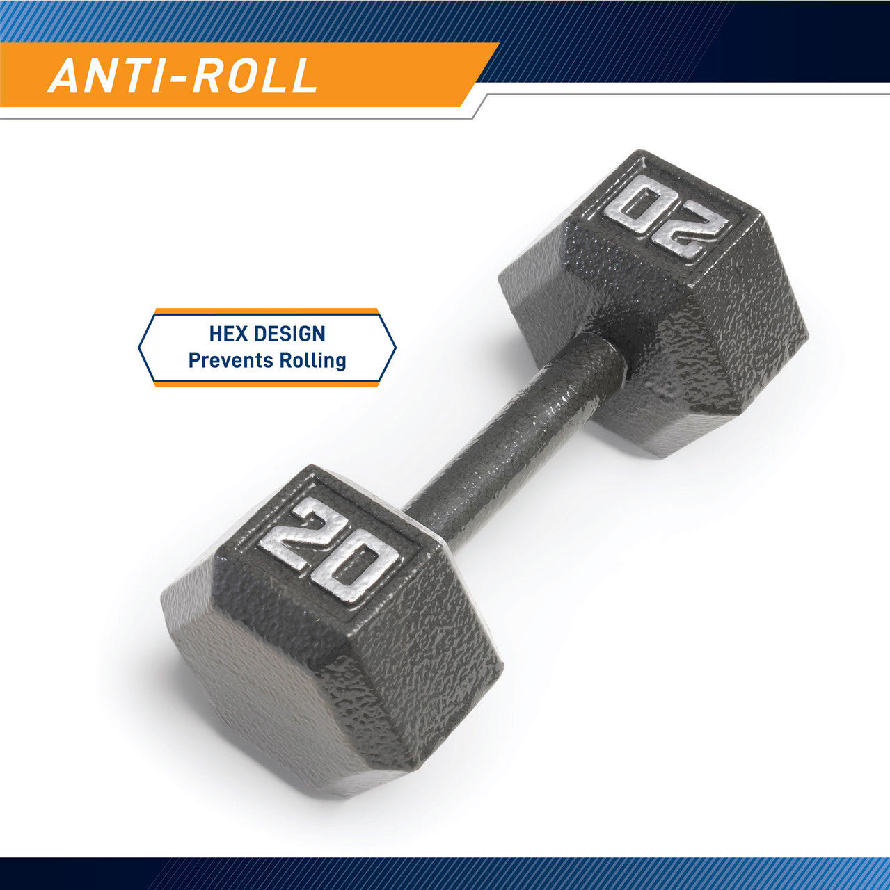 Marcy 20lb Hex Dumbbell Set - Premium Cast Iron Free Weights for Home Gym, Strength Training & Workouts - Perfect for Weightlifting, CrossFit & Fitness Routines