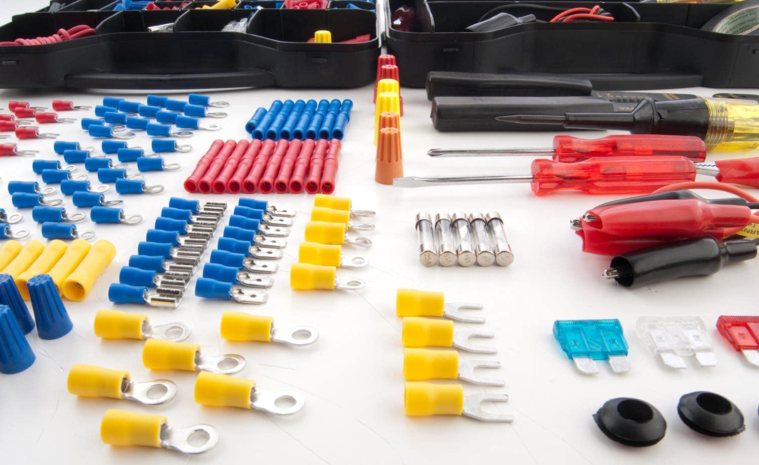 JEGS 285-Piece Electrical Repair Kit with Tools & Case for Car Wiring