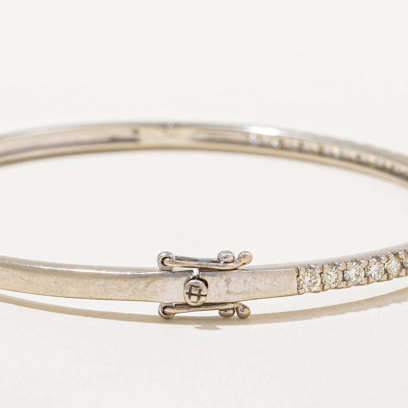 1.32ctw Pave Set Diamond Bangle Bracelet for Women | 7-Inch Luxury Tennis Bracelet | Perfect for Weddings, Anniversaries & Special Occasions