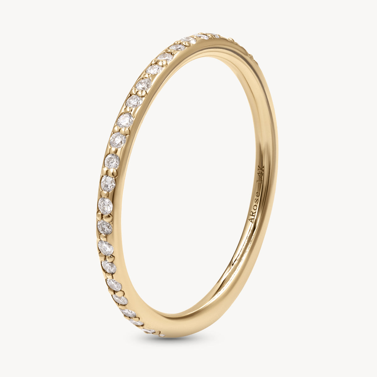 Diamond Stackable Eternity Bands for Women - 14K Gold Wedding Rings Set - Perfect for Anniversary, Engagement & Everyday Elegance