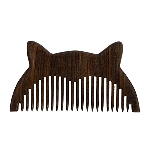 DOITOOL Handmade Natural Green Sandalwood Wooden Hair Comb - Anti Static Scalp Massage Comb for Women & Men - Perfect for Daily Hair Care, Travel, and Relaxation