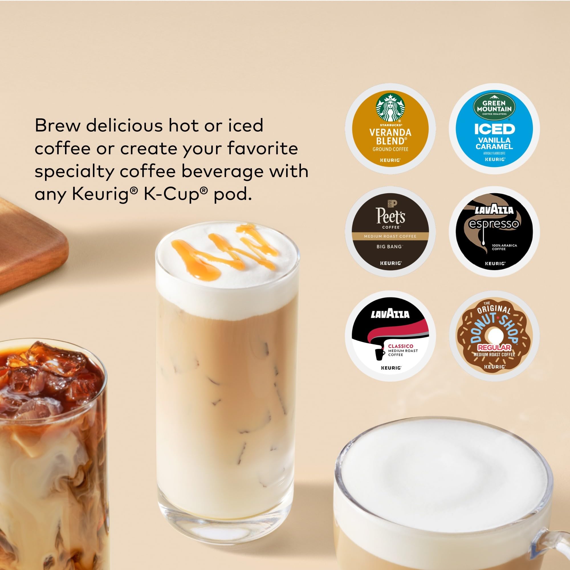 Keurig K-Café Barista Bar Single Serve Coffee Maker with Milk Frother - 3 Brew Sizes, Hot & Iced Coffee, 2oz Espresso Shot - Perfect for Home, Office & Small Cafés (Black)
