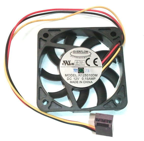 Everflow 50x50x10mm Medium Speed Ball Bearing 3-Pin Fan R125010DM - Perfect for PC Cooling, Electronics Projects, and DIY Computer Builds