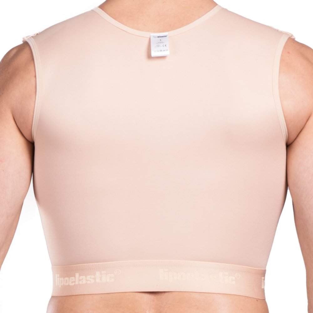 LIPOELASTIC MTmS Comfort - Gynecomastia Compression Vest for Men | Post-Surgery & Daily Wear | Breathable & Supportive Chest Binder for Workouts, Running & Everyday Activities