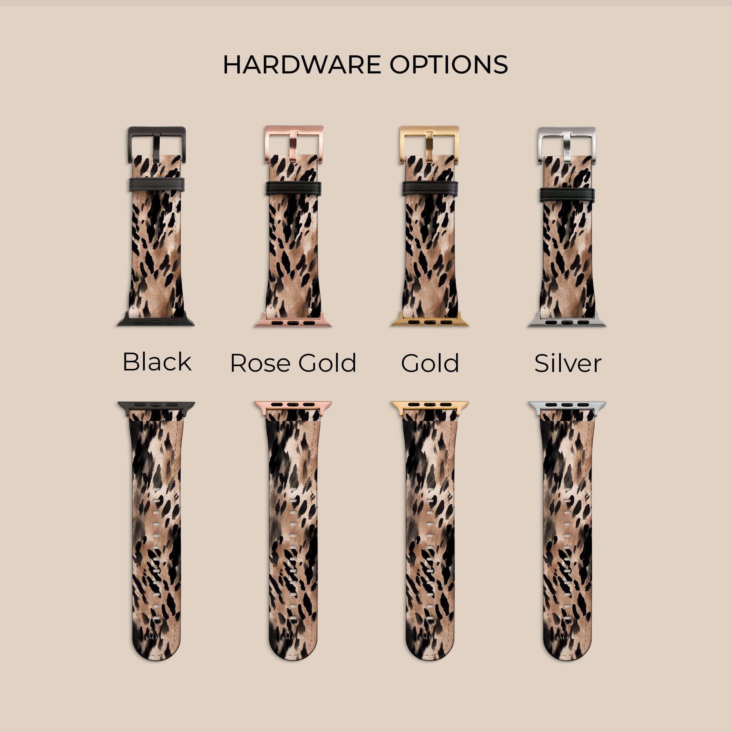 Leopard Print Apple Watch Band - Stylish & Durable Replacement Strap for Apple Watch Series 1-9 - Perfect for Workouts, Fashion & Everyday Wear