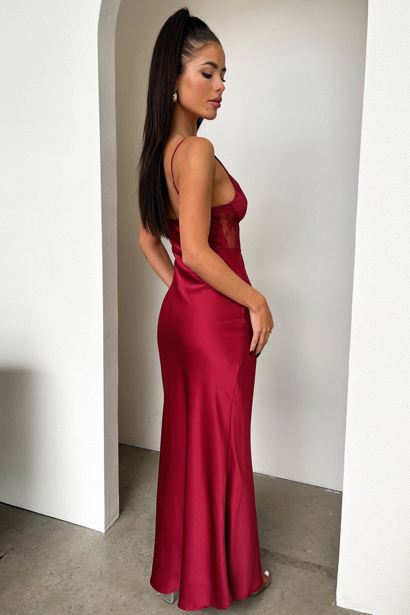 Azaria Women's Red Maxi Dress - Flowy Long Summer Dress for Beach, Vacation & Casual Wear