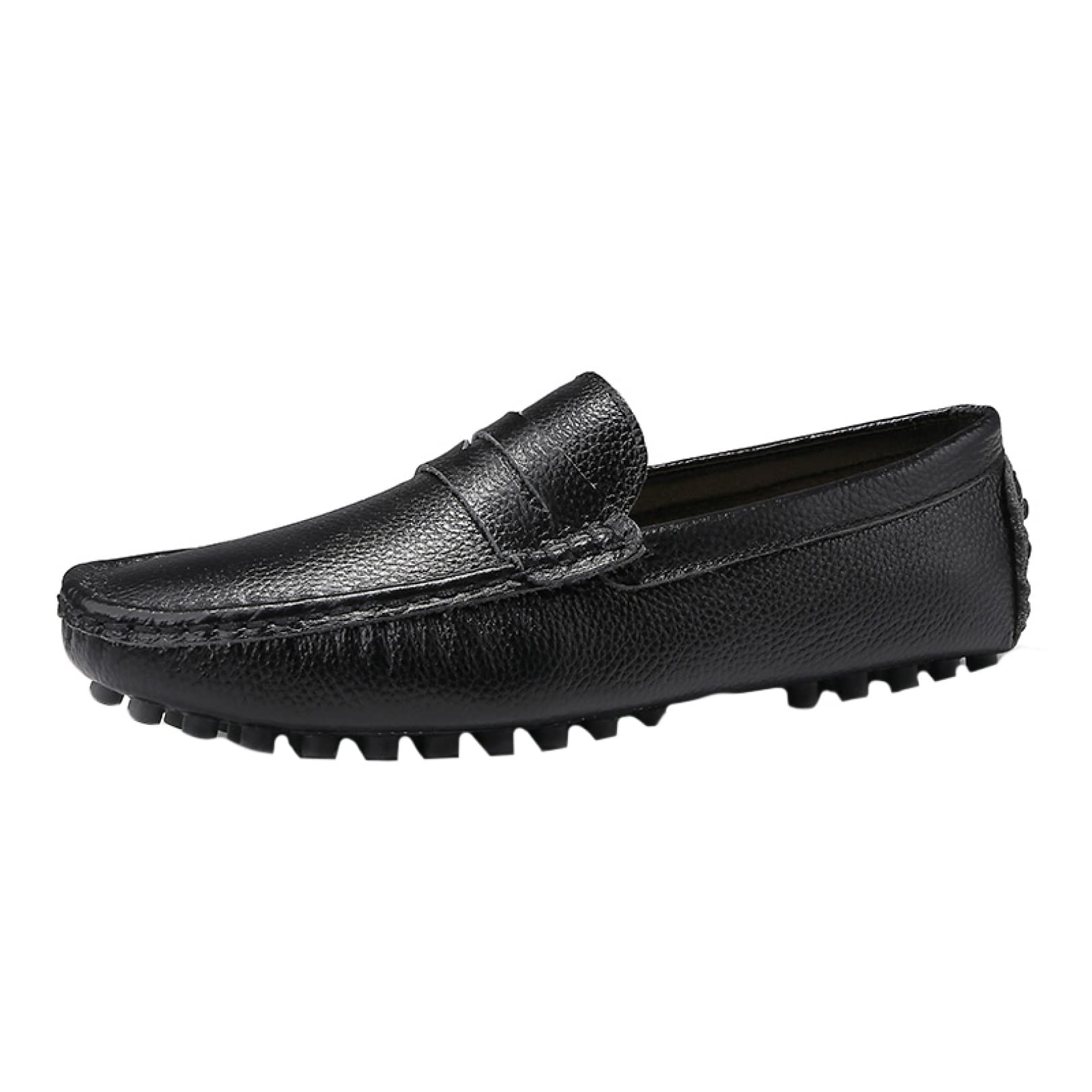 HOXEKL Men's Penny Loafers - Casual Slip-On Moccasins | Genuine PU Leather Driving Shoes | Lightweight Boat Shoes for Work & Travel | Comfortable Fashion Flats for Business Casual & Daily Wear
