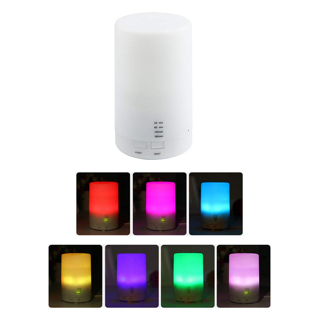 QFFL USB Aroma Diffuser & Humidifier with 7-Color LED Night Light - Essential Oil Diffuser for Home, Office, Bedroom - Ultrasonic Quiet Operation, Desktop Air Freshener for Relaxation & Aromatherapy