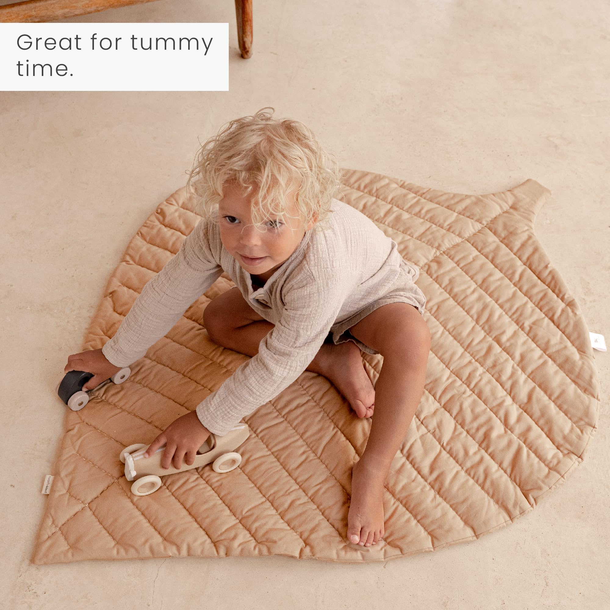 Toddlekind Organic Cotton Leaf Nursery Rug 45.7