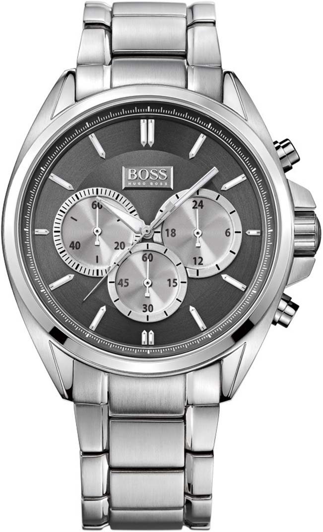 BOSS HUGO BOSS Men's Stainless Steel Driver Watch - Black Dial, Water Resistant, Luxury Chronograph Watch for Business & Formal Occasions
