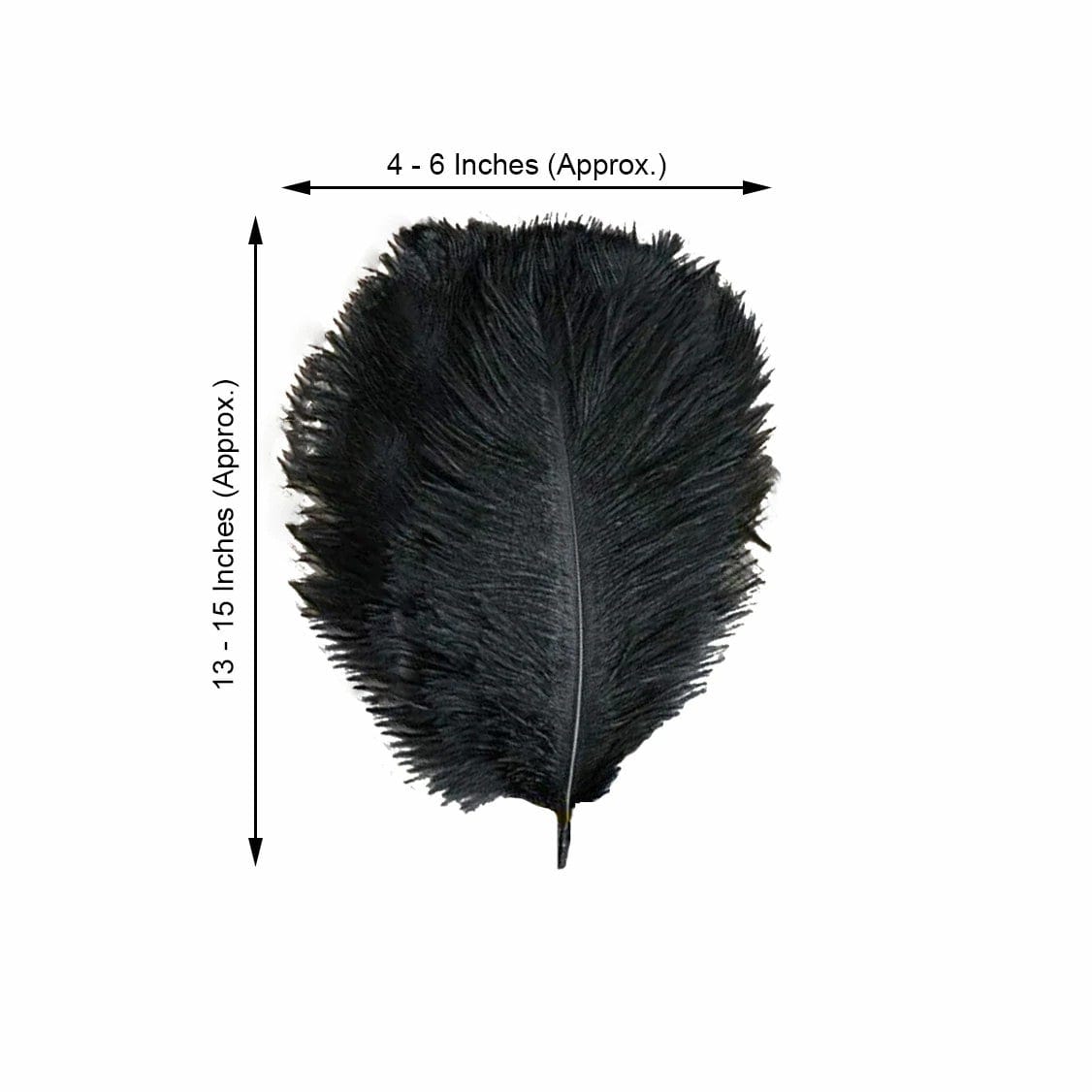 12 Pcs 10-15 Inch Genuine Ostrich Feathers for DIY Crafts, Wedding Decorations, and Costume Accessories