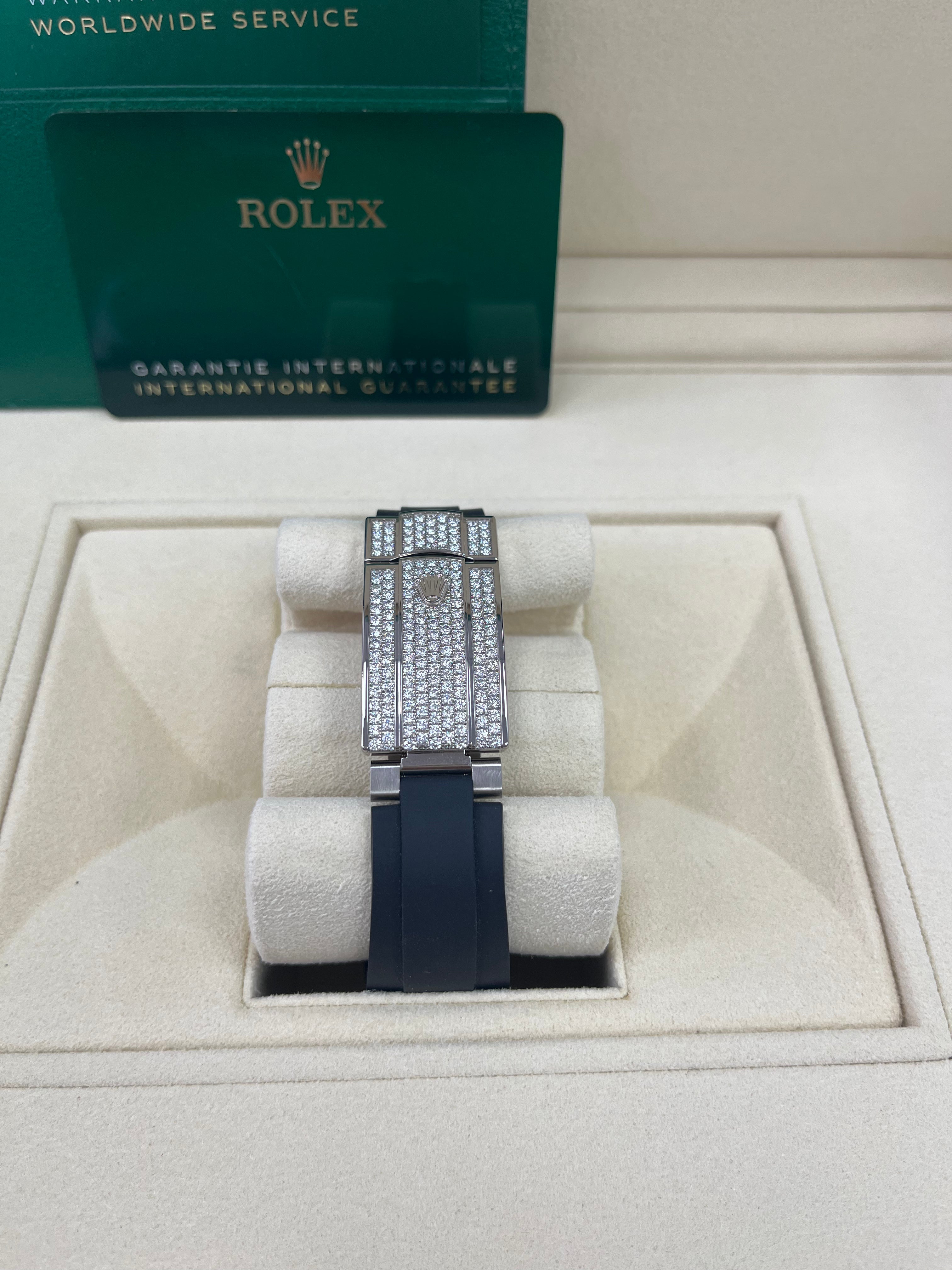 Authentic Rolex Sky-Dweller 326259 Watch with Meteorite Dial & Baguette Diamonds - Luxury Men's Timepiece for Business, Travel & Special Occasions