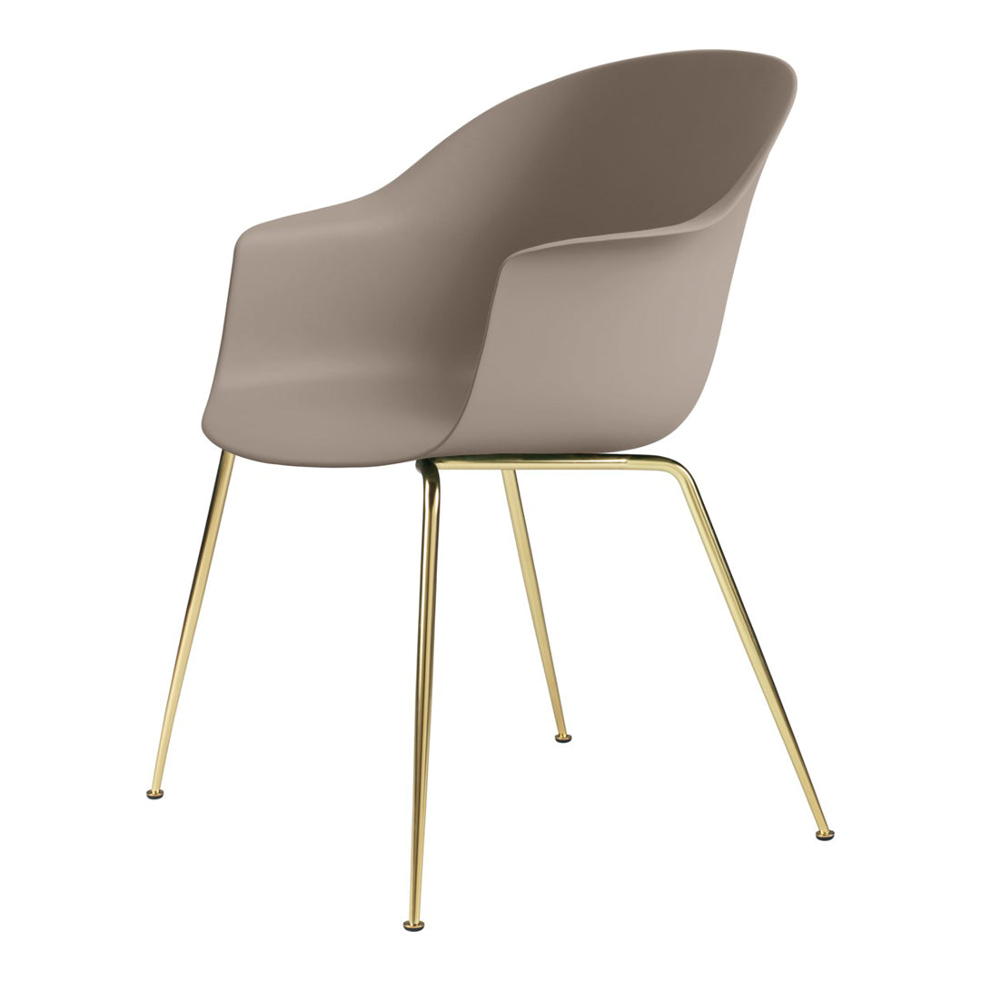 Modern Bat Dining Chair with Conic Base - Unupholstered Wooden Seat - Perfect for Kitchen, Dining Room & Restaurant Decor