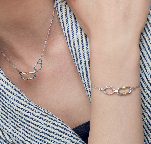 Marina Rope Link Duo Golden Slider Bracelet - Adjustable Gold Chain Bracelet for Women - Perfect for Beach, Party & Everyday Wear