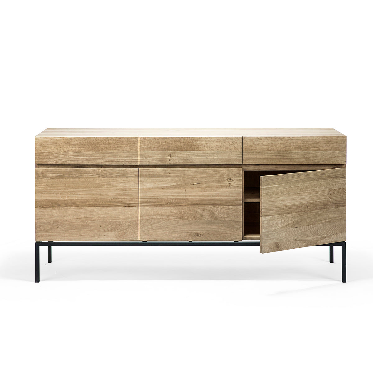 Ligna 3 Door Sideboard - Modern Wood Buffet Cabinet with Storage for Dining Room, Living Room & Entryway | Perfect for Home Decor & Organization