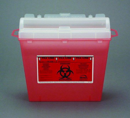 Bemis Sentinel 5-Quart Sharps Container for Needles & Medical Waste - 10