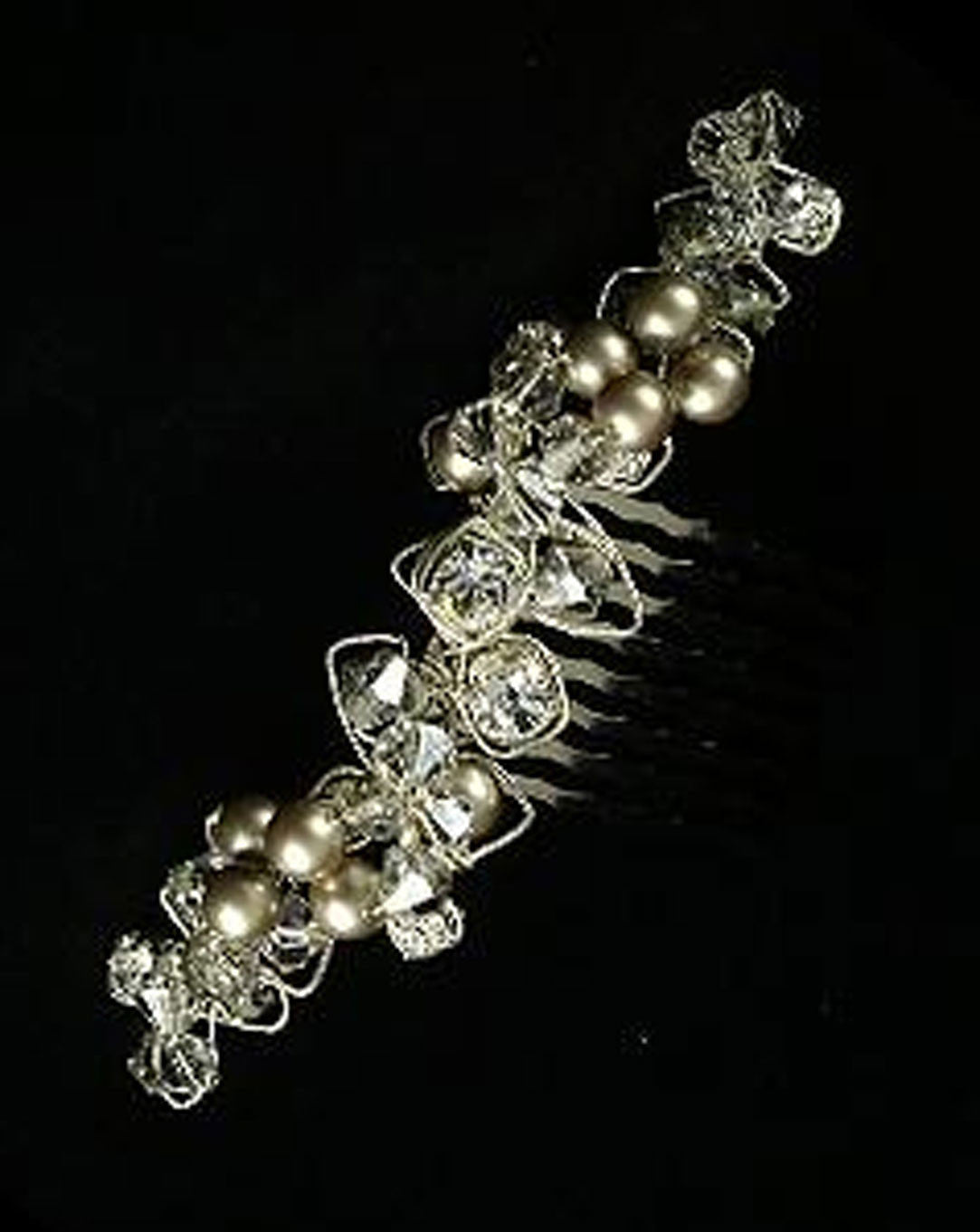 Elegant Pearl & Crystal Bridal Hair Comb - Avalon by Kezani | Perfect for Weddings, Prom & Formal Events