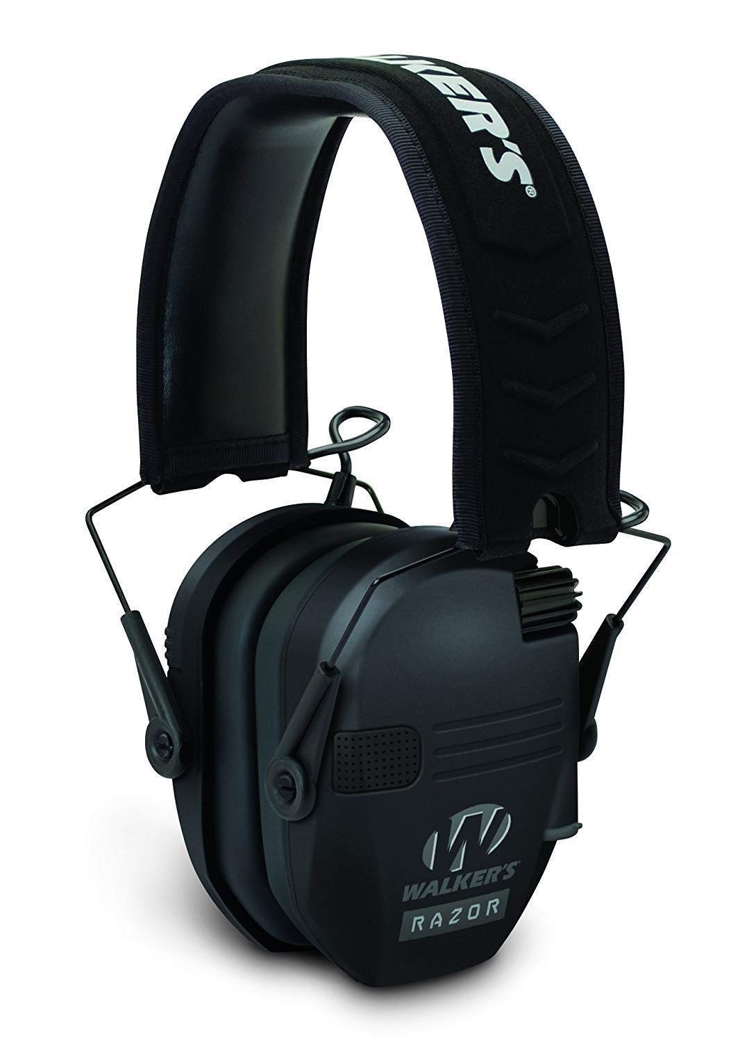 Walker Razor Slim Electronic Shooting Earmuffs 4-Pack - Noise Cancelling Hearing Protection for Shooting Range, Hunting & Outdoor Sports (Black)