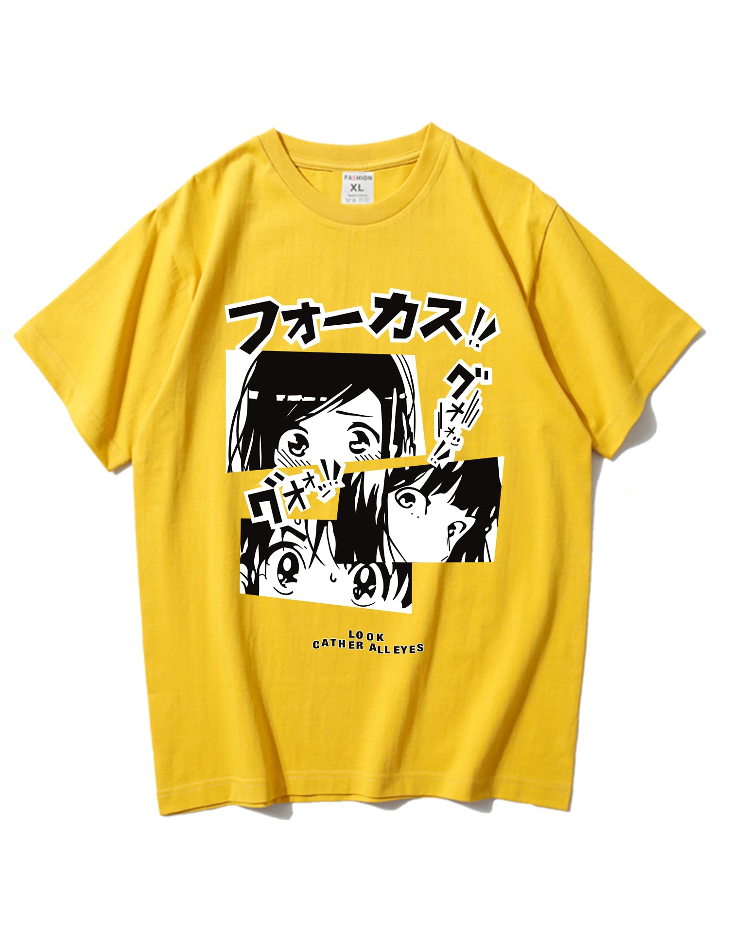 Oversized Anime Manga T-Shirts for Men & Women - Streetwear Fashion Graphic Tees - Casual Loose Fit Cotton Shirts - Perfect for Cosplay, Gifts, and Everyday Wear