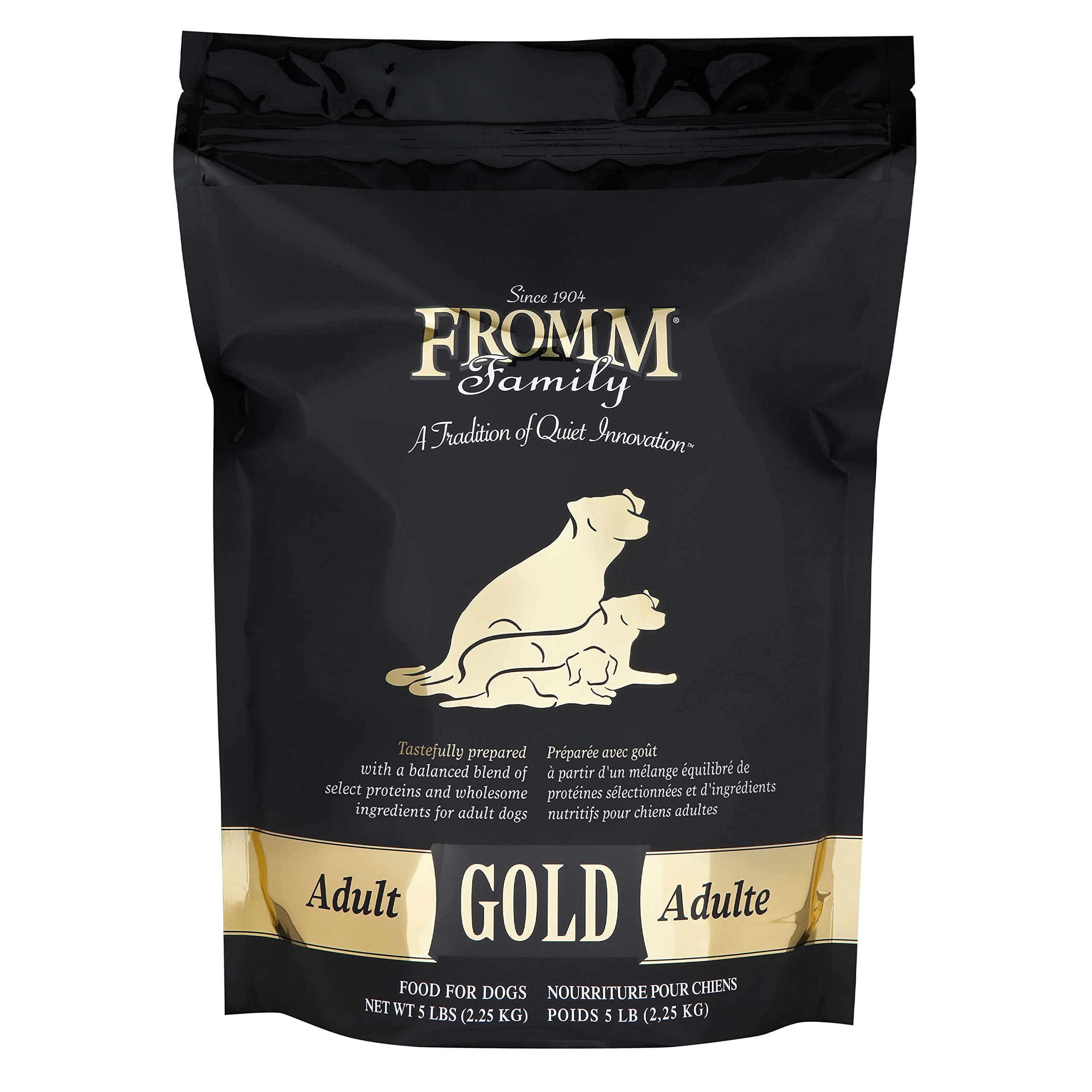 Fromm Adult Gold Premium Dry Dog Food - Chicken Recipe - 5 lb Bag | High Protein Kibble for Medium & Large Breed Dogs | Perfect for Daily Meals & Training Treats