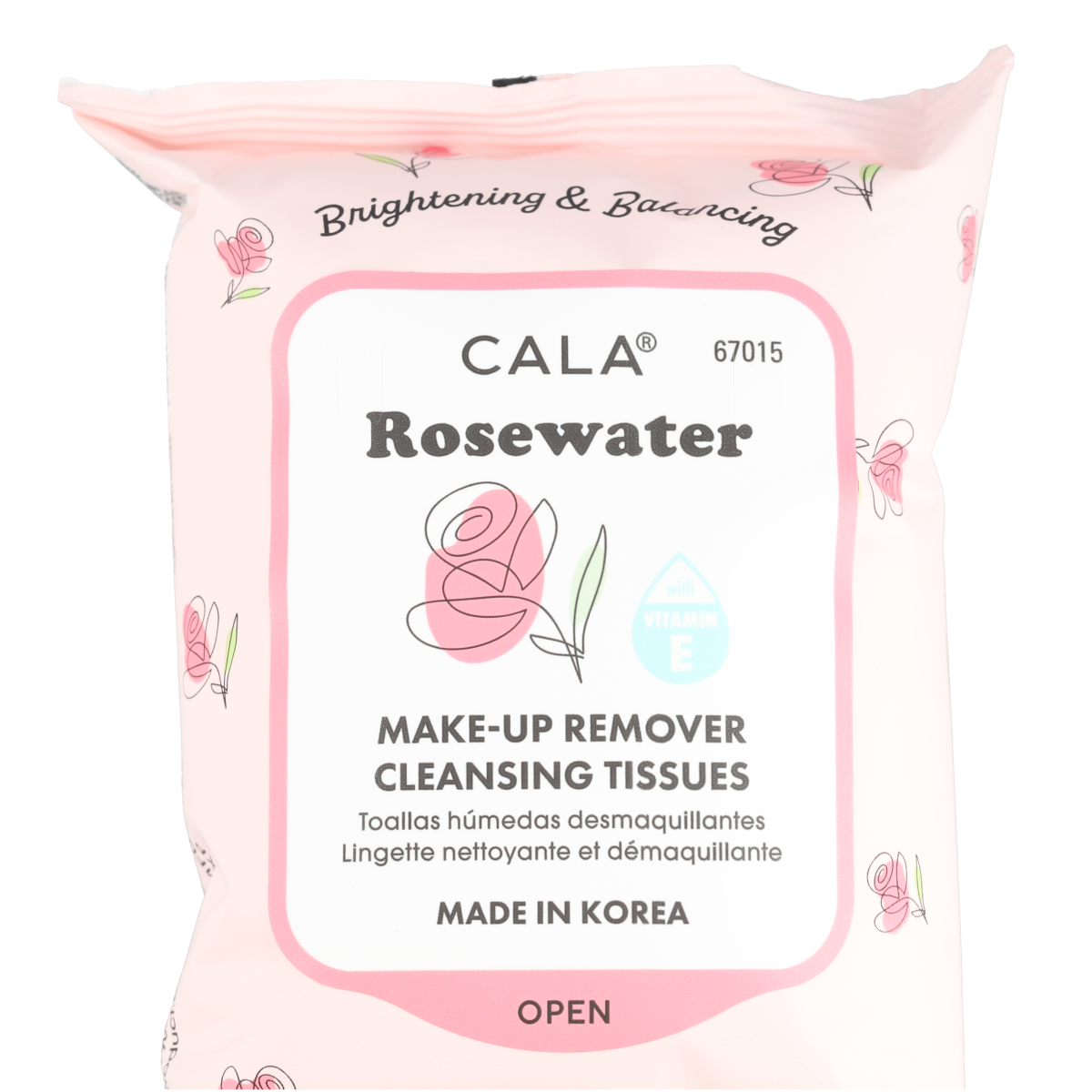 Rosewater Makeup Remover Cleansing Wipes - 30 Count Soft Facial Tissues for Gentle Skin Cleansing, Perfect for Travel & Daily Makeup Removal