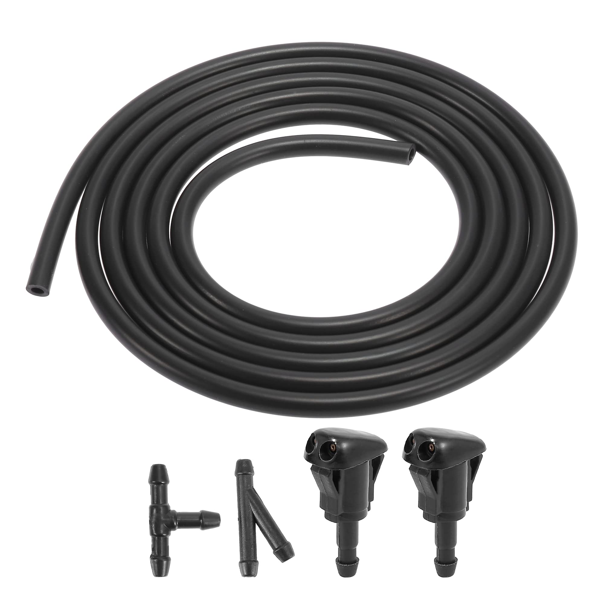 X AUTOHAUX Car Front Windshield Washer Nozzles Kit 85381AA010 85381-AA010 - Compatible with Toyota Corolla 1999-2008 - Perfect for Windshield Cleaning & Maintenance in All Weather Conditions