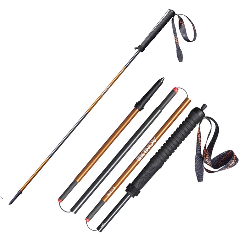 Ultralight Carbon Fiber Trekking Poles for Hiking & Walking - Adjustable Antishock Hiking Sticks with Quick Flip Locks, Non-Slip EVA Grip & Tungsten Tips - Perfect Outdoor Gifts for Men & Women - Ideal for Mountain Climbing, Backpacking and Trail Adventures
