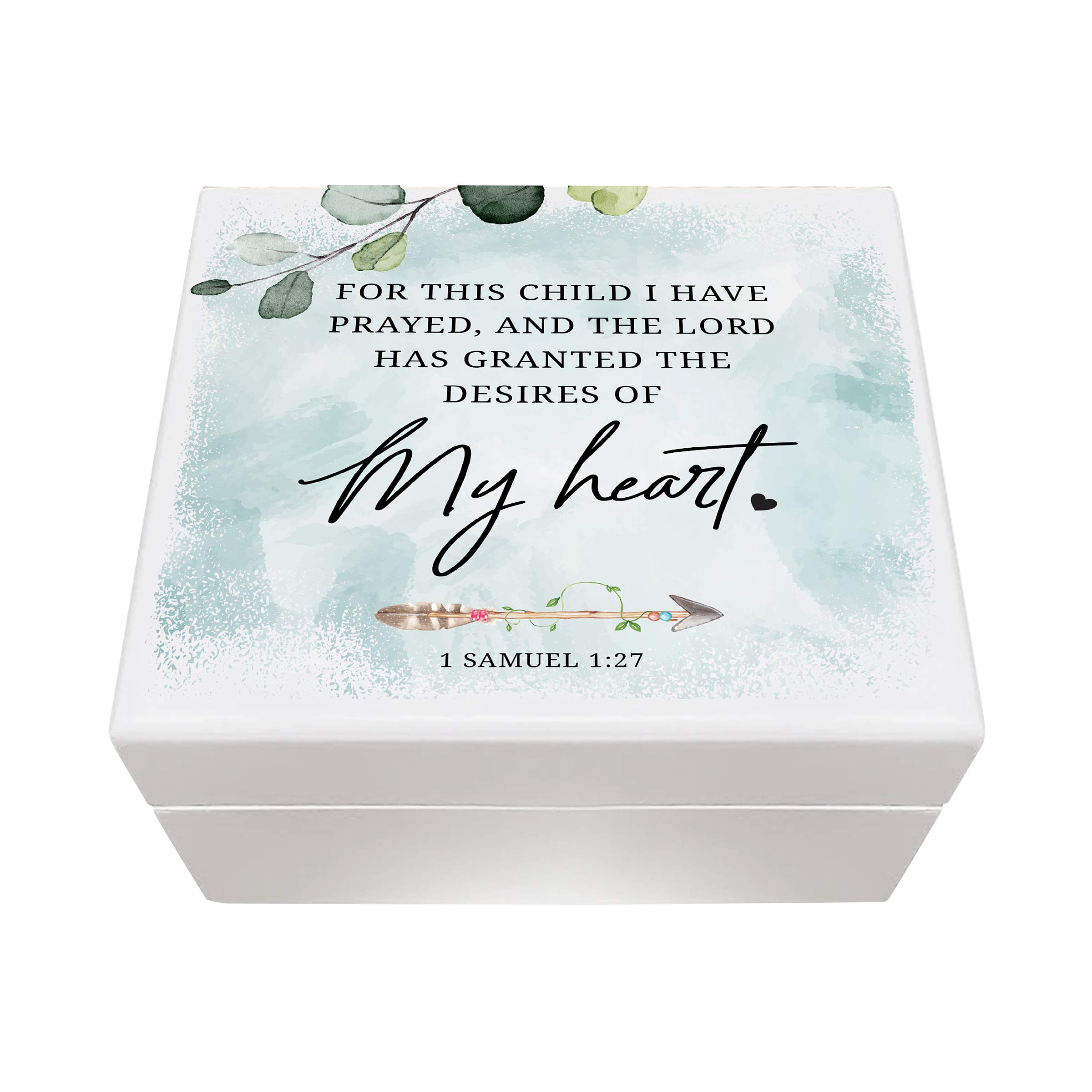 LifeSong Milestones Baptism Keepsake Jewelry Box - Elegant Jewelry Storage Gift for Godparents from Godchild, Godson or Goddaughter - Perfect for Baptism, Christening & Special Occasions