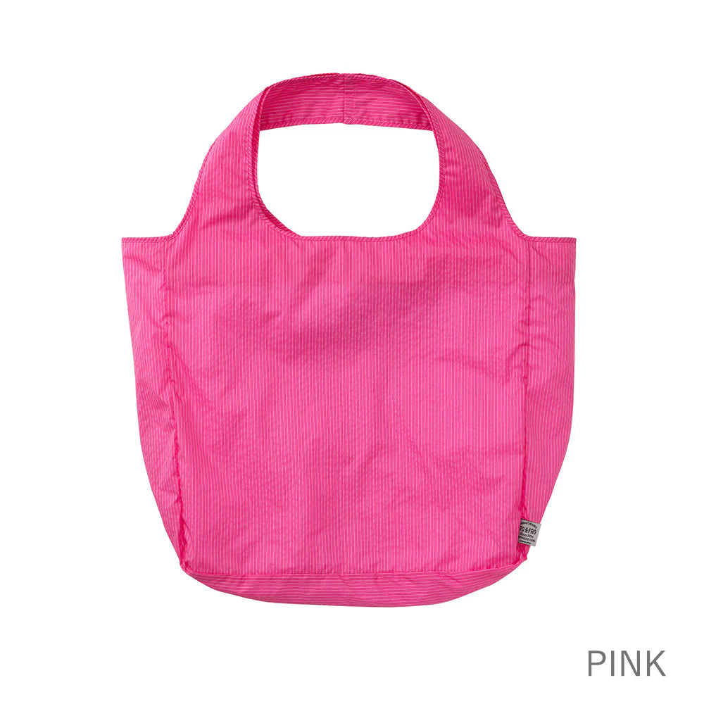 TO&FRO Packable Tote Bag - Lightweight Foldable Travel Shopping Bag, Medium Size, Pink - Perfect for Beach, Grocery, Gym & Daily Use