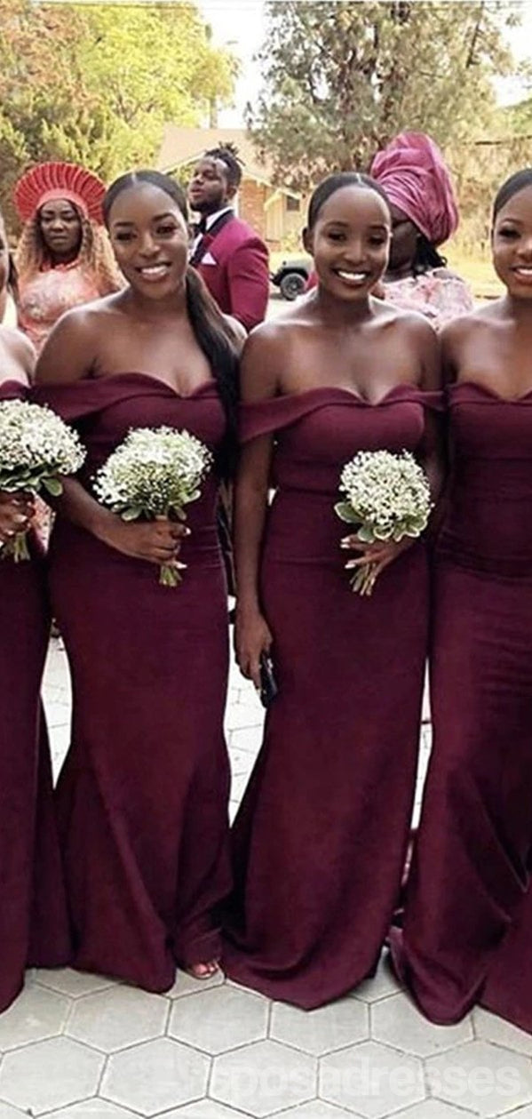 Elegant Mermaid Off-The-Shoulder Strapless Long Bridesmaid Dress - WG912 | Perfect for Beach Weddings, Formal Events & Special Occasions