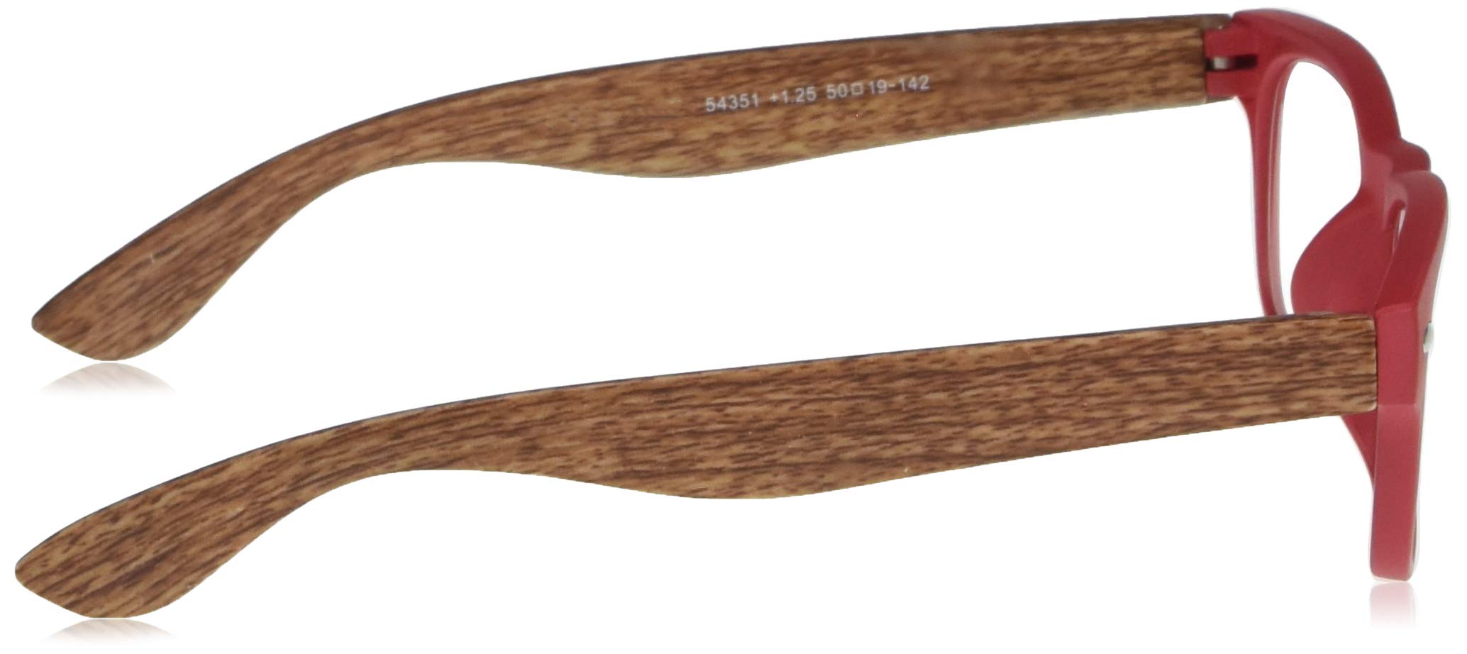A.J. Morgan Woodpecker Reading Glasses - Square Frame Eyeglasses for Men & Women - Perfect for Reading, Computer Use, and Daily Wear