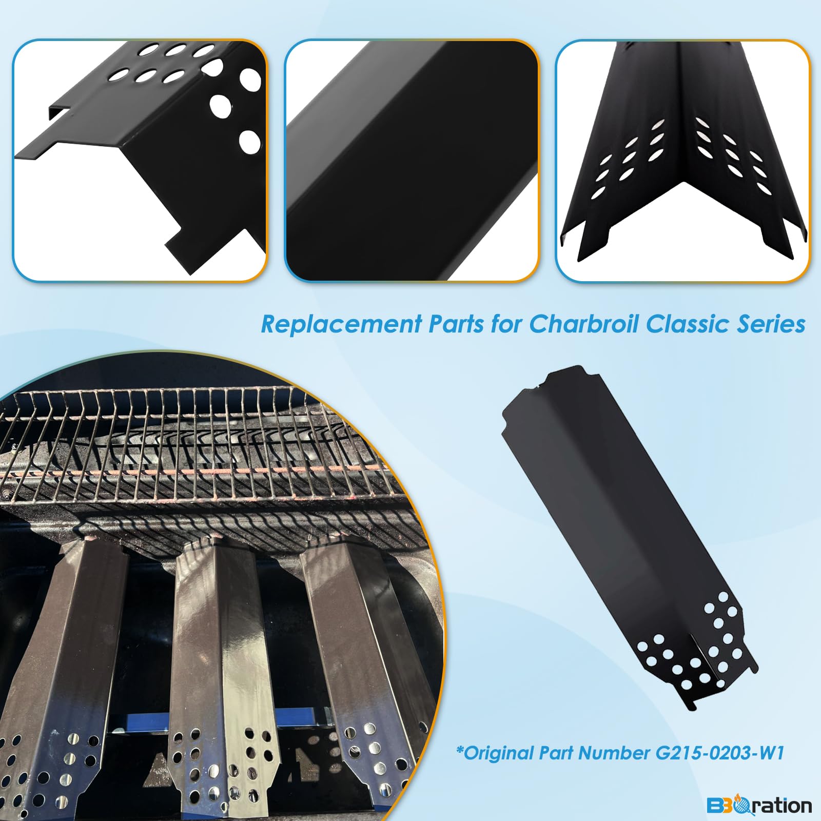 Charbroil Classic 280 2-Burner Grill Replacement Parts - Compatible with Models 463672817-P2, 463672717, 463613717, 463647018, G215-0203-W1, G206-0006-W1 & American Gourmet 465635821 - Perfect for Outdoor BBQ Grilling and Backyard Cooking
