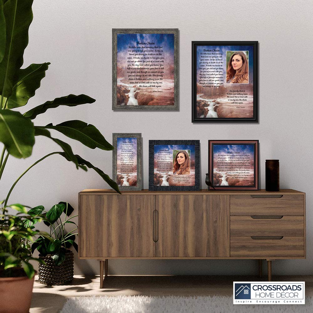 Broken Chain Memorial Frame - Sympathy Gift for Loved Ones - Home Décor for Remembrance