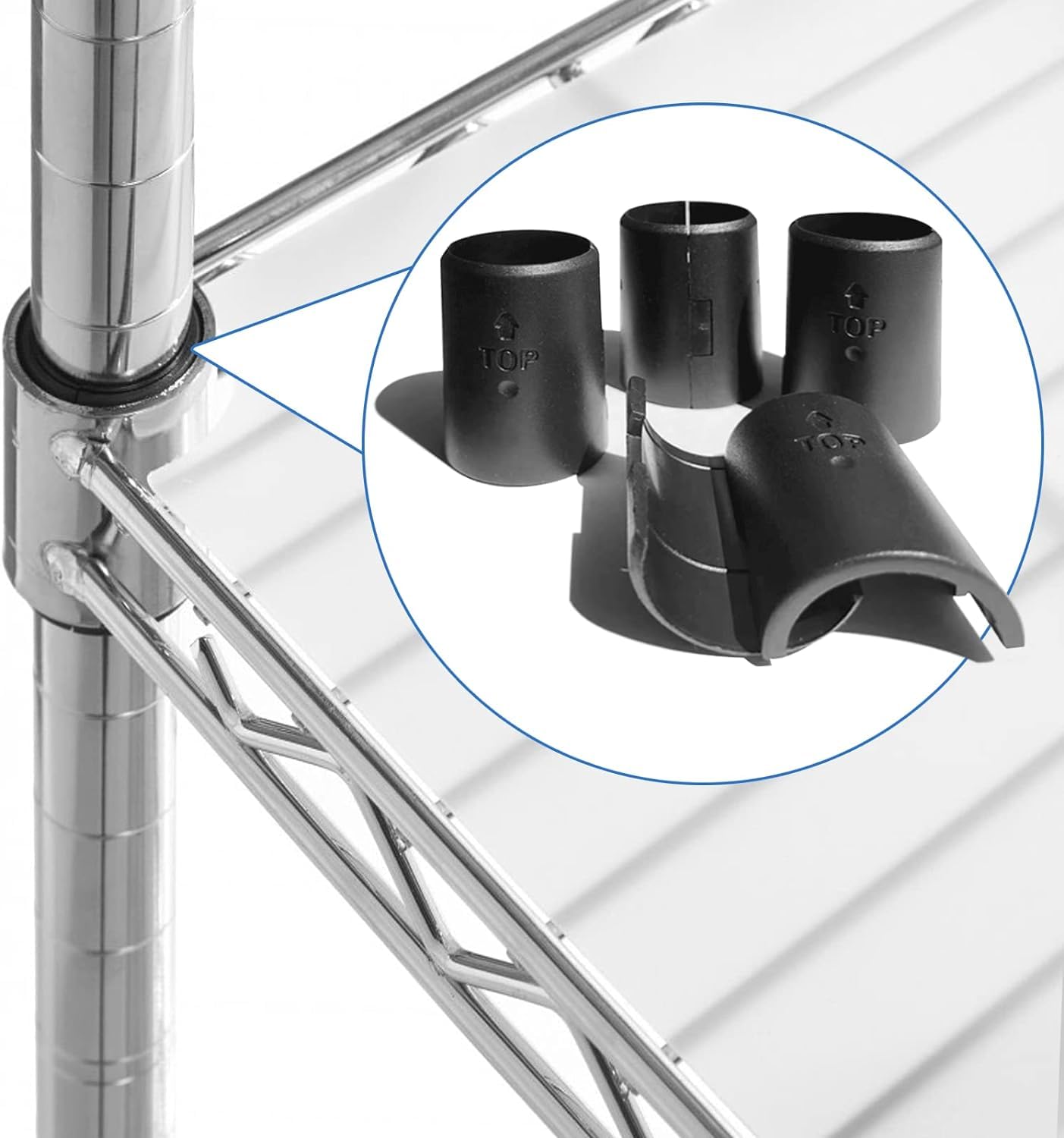 36 Pack Black Plastic & Metal Wire Shelf Clips - 1 Inch Replacement Clips for 1