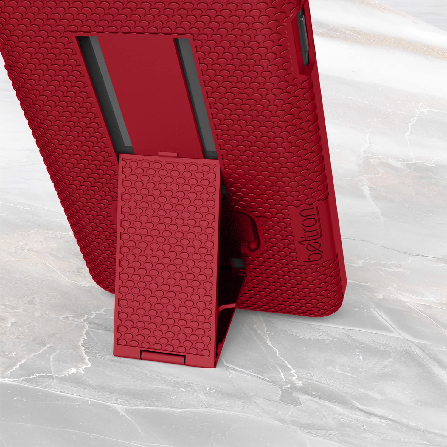 Premium Beltron Slim Protective Case with Kickstand & Belt Clip Holster for Jitterbug Smart3 Phone - Durable Grip Cover for Seniors - Perfect for Everyday Use, Travel & Easy Access (Red)
