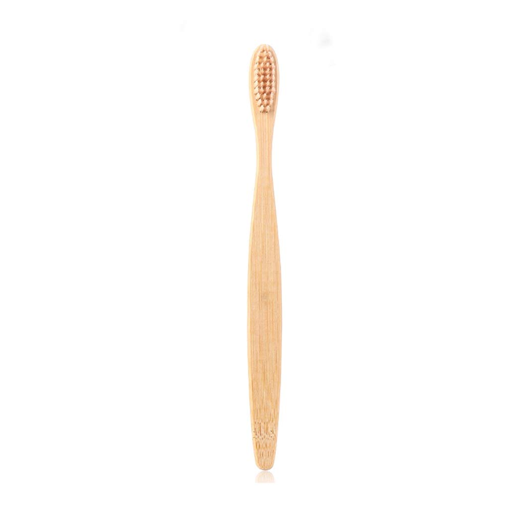 Eco-Friendly Bamboo Toothbrush with Soft Bristles - Natural Wooden Handle for Adults - Biodegradable & Sustainable Dental Care (White) - Perfect for Travel, Home & Zero-Waste Lifestyle