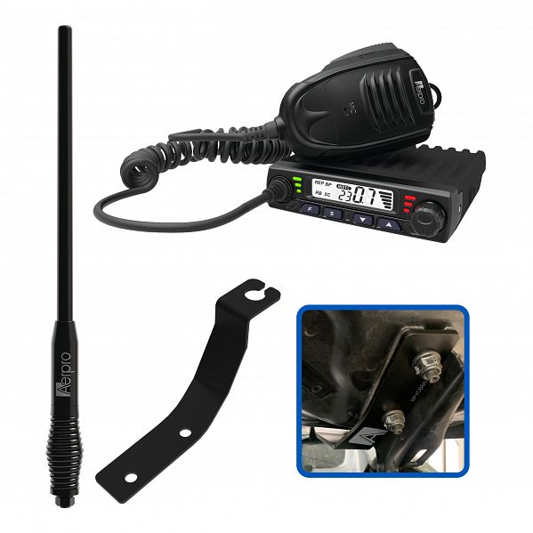 Aerpro APFOCBE1 Compact 5W UHF CB Radio Kit - Compatible with Ford Ranger & Everest | Off-Road Communication for Adventure & Emergency Use