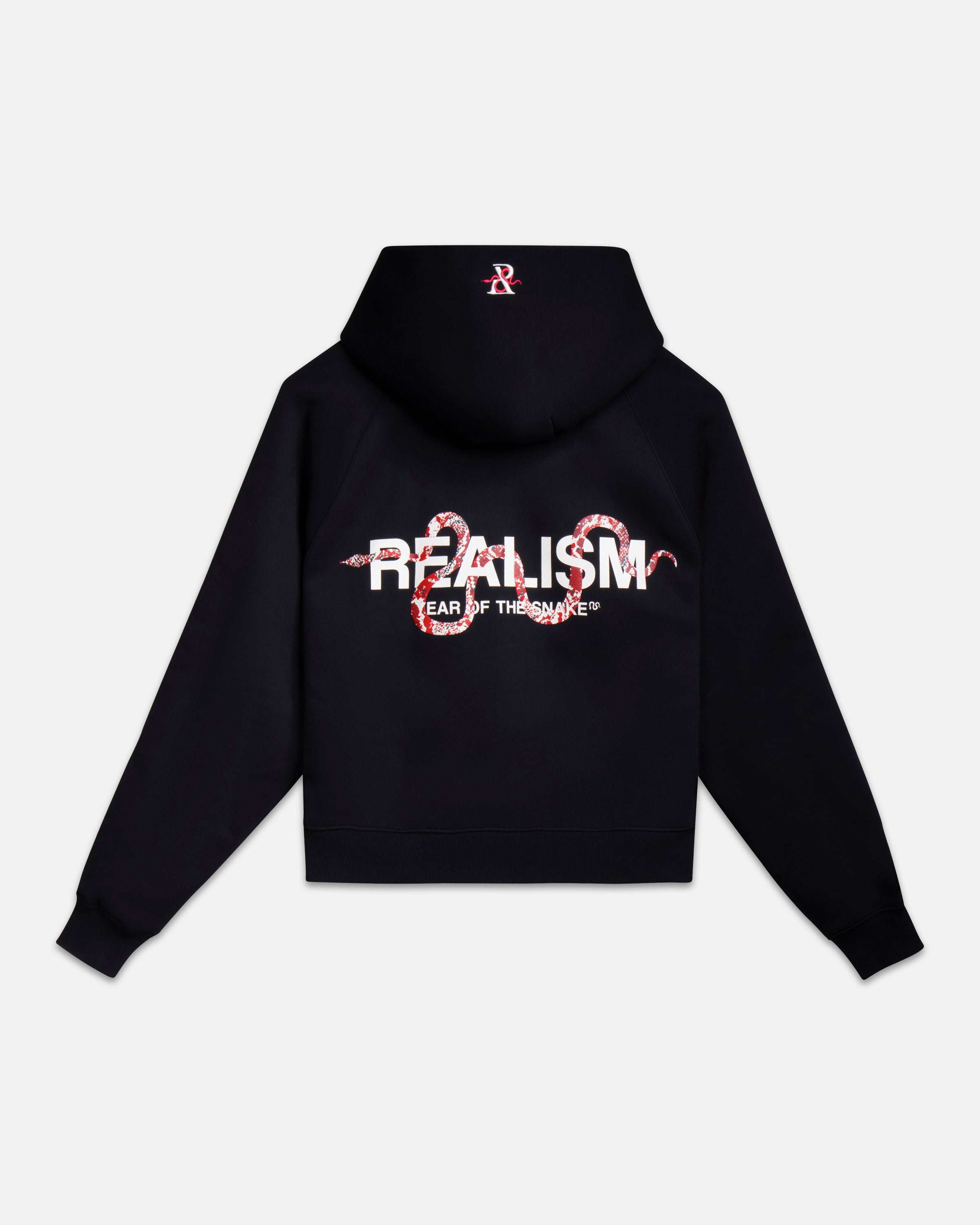 SSS Realism Snake Logo Hoodie - Black Men's Pullover Sweatshirt for Casual Streetwear & Winter Fashion