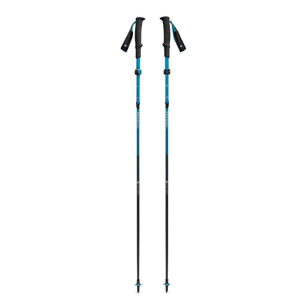 Black Diamond Distance Carbon FLZ Trekking Poles - Lightweight Carbon Fiber Hiking & Backpacking Poles for Trail Running, Mountaineering & Outdoor Adventures