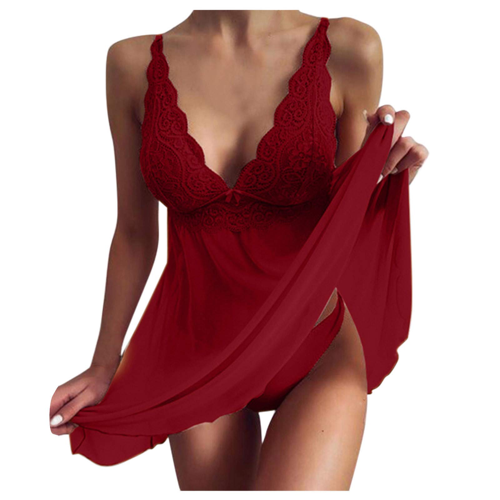 Sexy Tie Dye Printed Bodysuit for Women - Lace Babydoll Lingerie & Sleepwear | Romantic Nightwear, Valentine's Gift, Boudoir Outfit