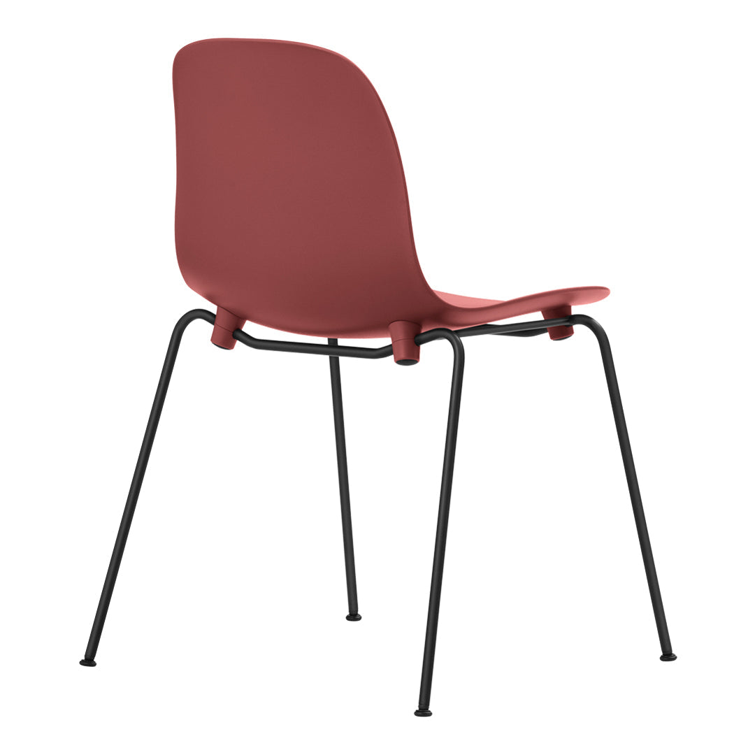 Stackable Side Chair with Metal Legs - Fully Upholstered Dining Chair for Kitchen, Restaurant, or Office Use