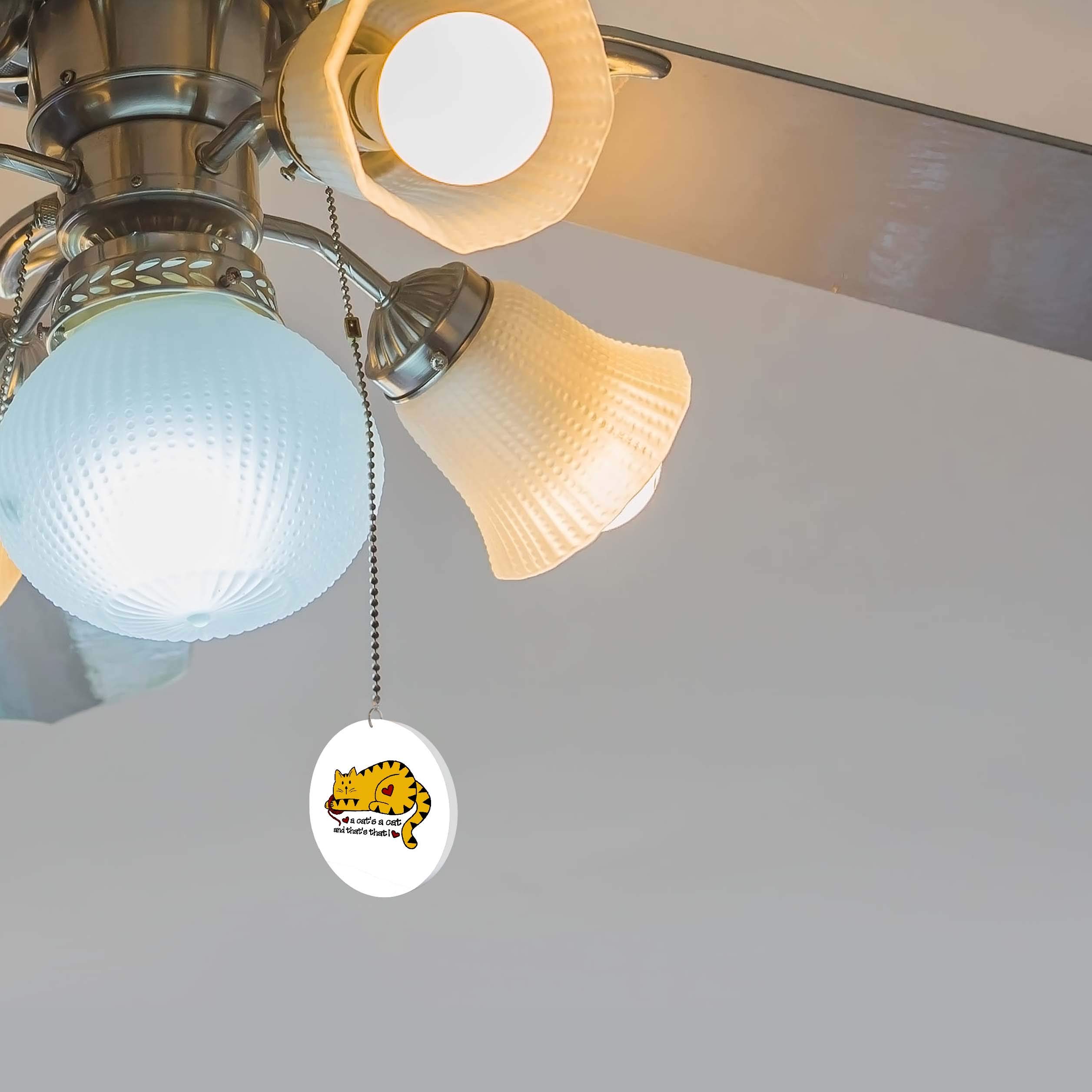 Cat Night Light & Fan Pull - Perfect for Bedroom & Nursery