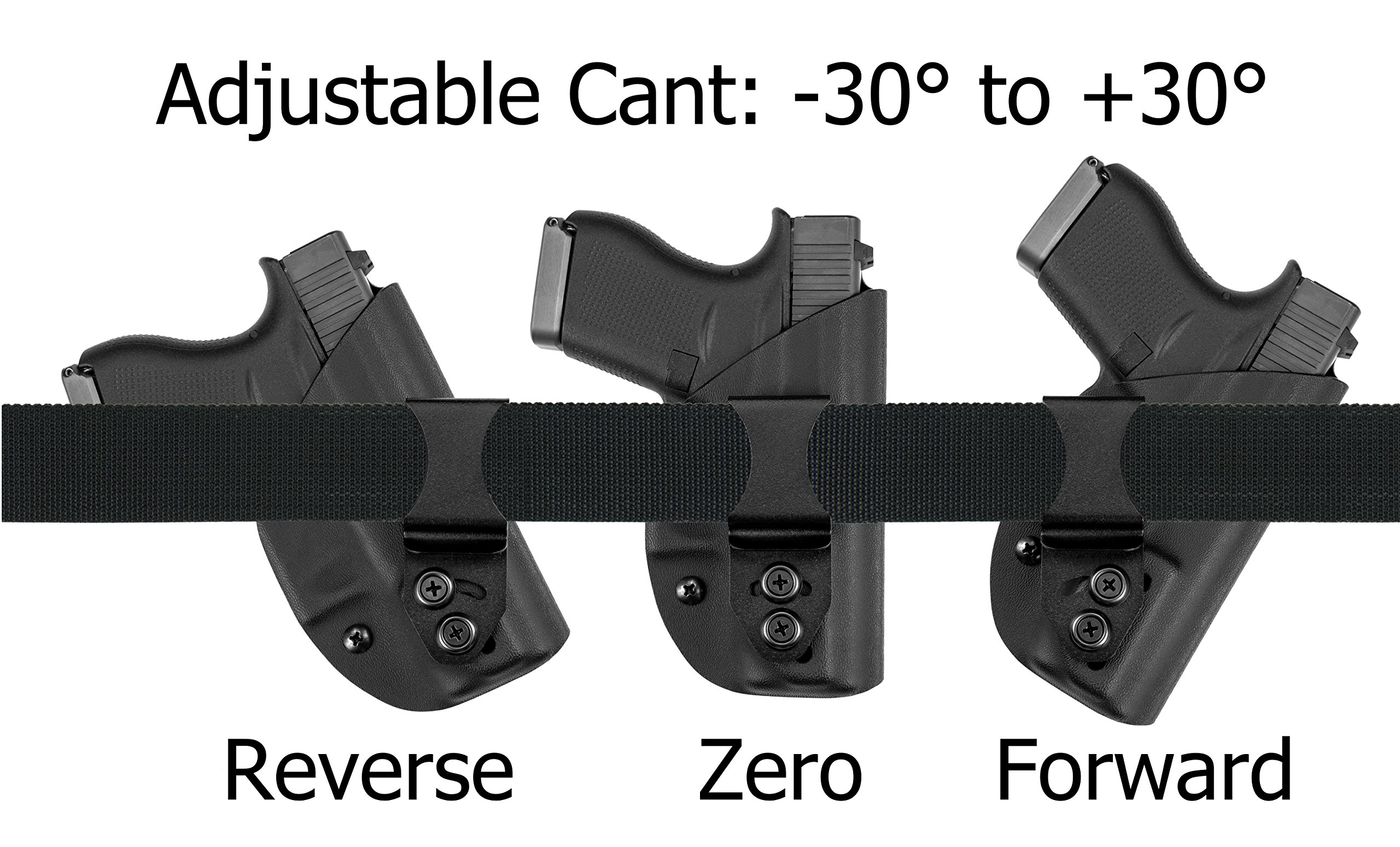 Vedder LightTuck IWB Kydex Concealed Carry Holster for Glock 19, 17, 26 | Comfortable & Adjustable Gun Holster for Everyday Carry (EDC), CCW & Self Defense