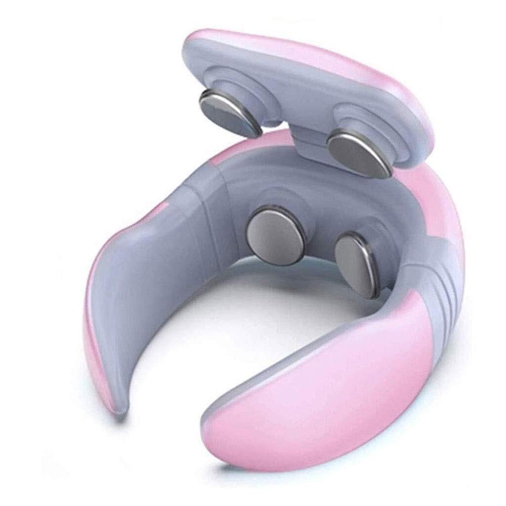 RFSTGYU 4D Smart Neck Massager with Magnetic Pulse, Far Infrared Heating & Remote Control - Pain Relief for Cervical Spine - White | Perfect for Home, Office & Travel Relaxation