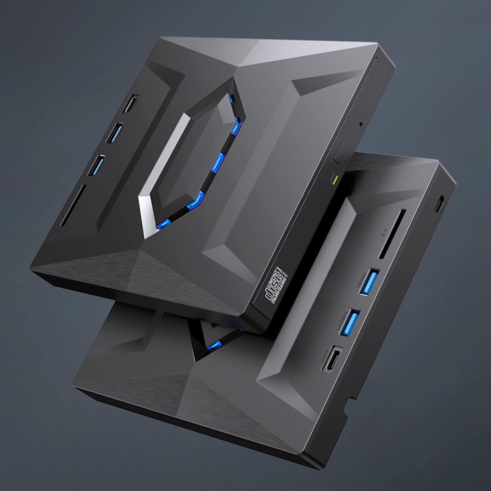 Visiblurry USB-C External Disk Drive for Laptop & Desktop | High-Speed Portable Disk Reader/Writer with Fast Data Transfer | Ideal for Work, Gaming, and Media Playback