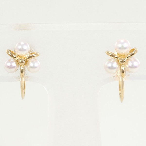18K Yellow Gold Pearl Earrings for Women - Classic Elegant Jewelry Gift for Wedding, Anniversary & Special Occasions